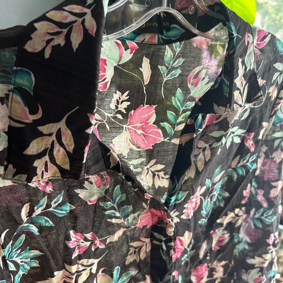 Goa Floral Black Blouse XL - Picture 11 of 16